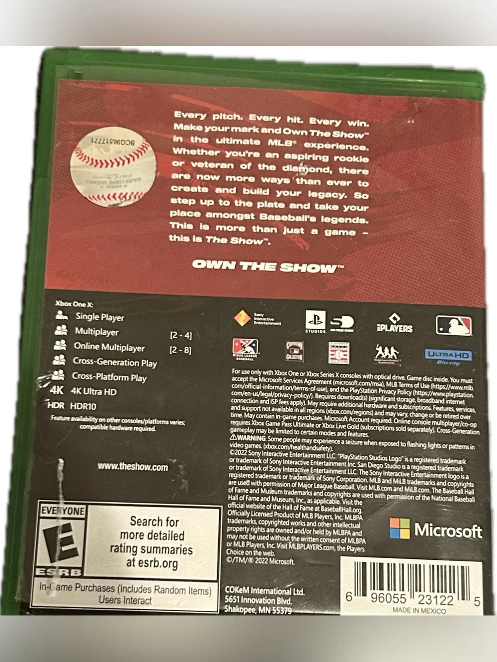 MLB The Show 22 Xbox One Game & Baseball Cards Lot